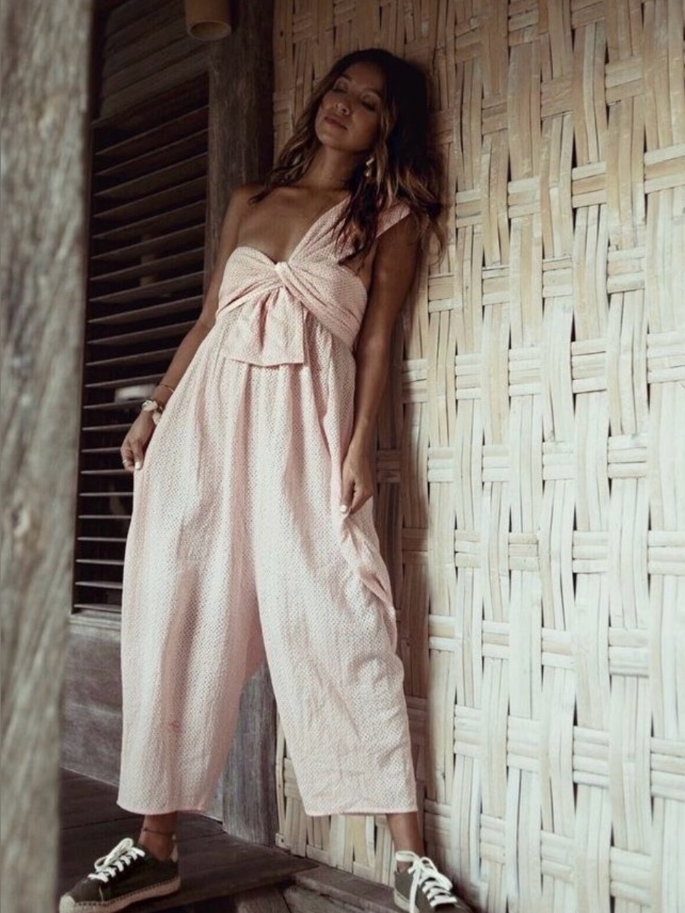 MARYSIA Resort Venice One-Shoulder Jumpsuit GUC Pink Size M